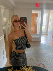 Iowa Stripe Tube Top Set