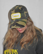 Iowa Name Plate Camo Hat