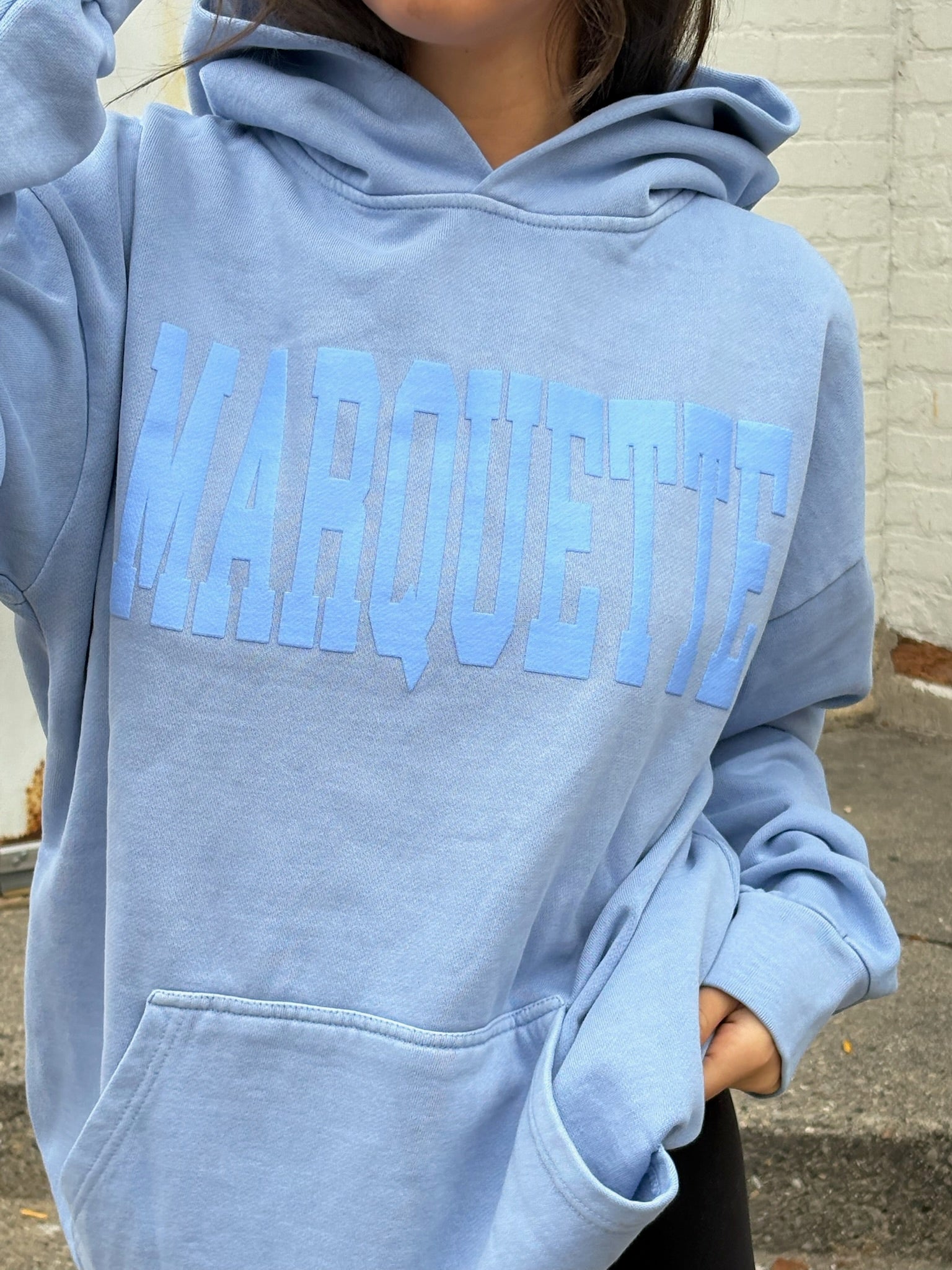 Marquette Tonal Puff Print Hoodie