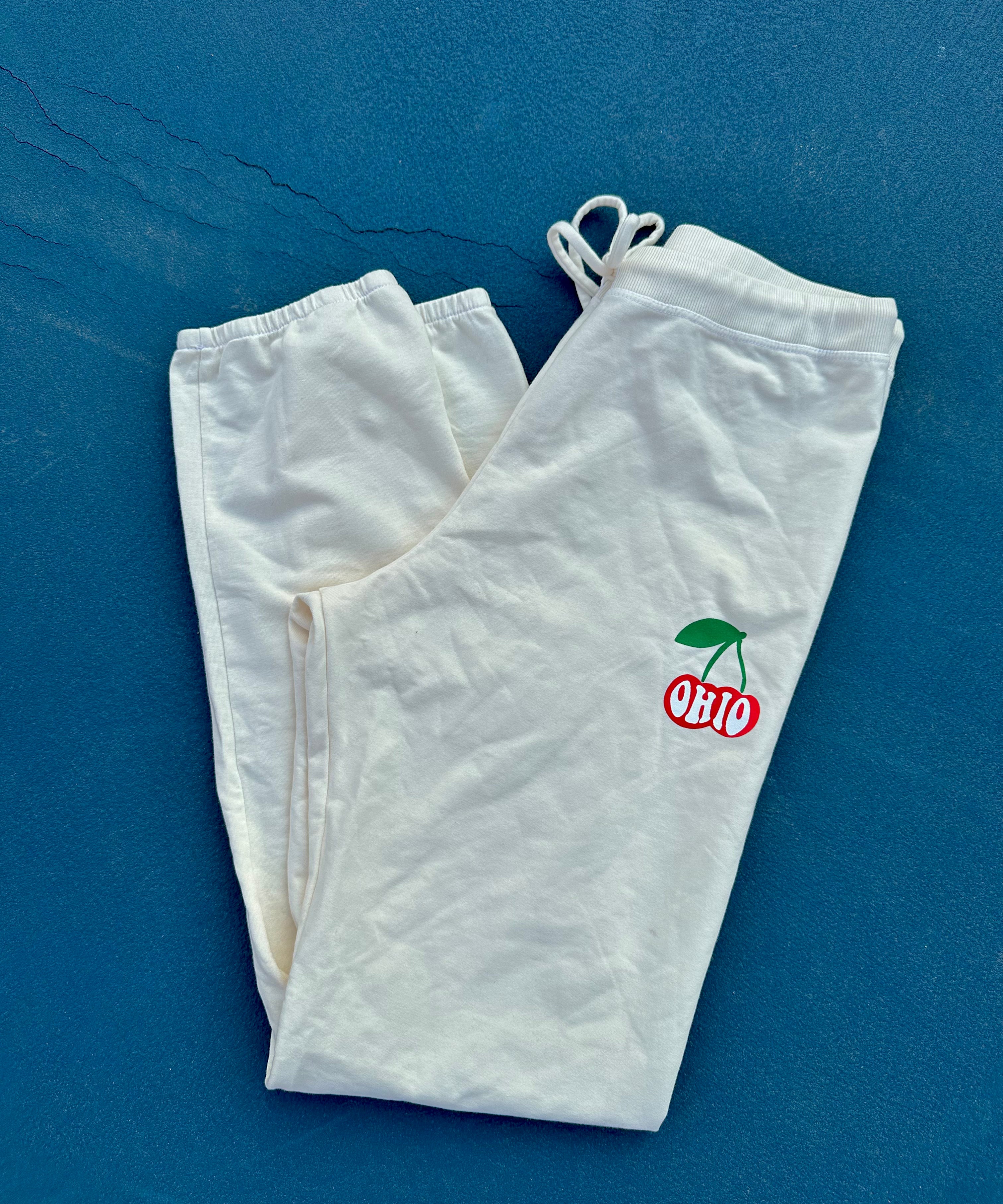 Ohio Cherries Baby Terry Joggers - Recess Apparel LLC