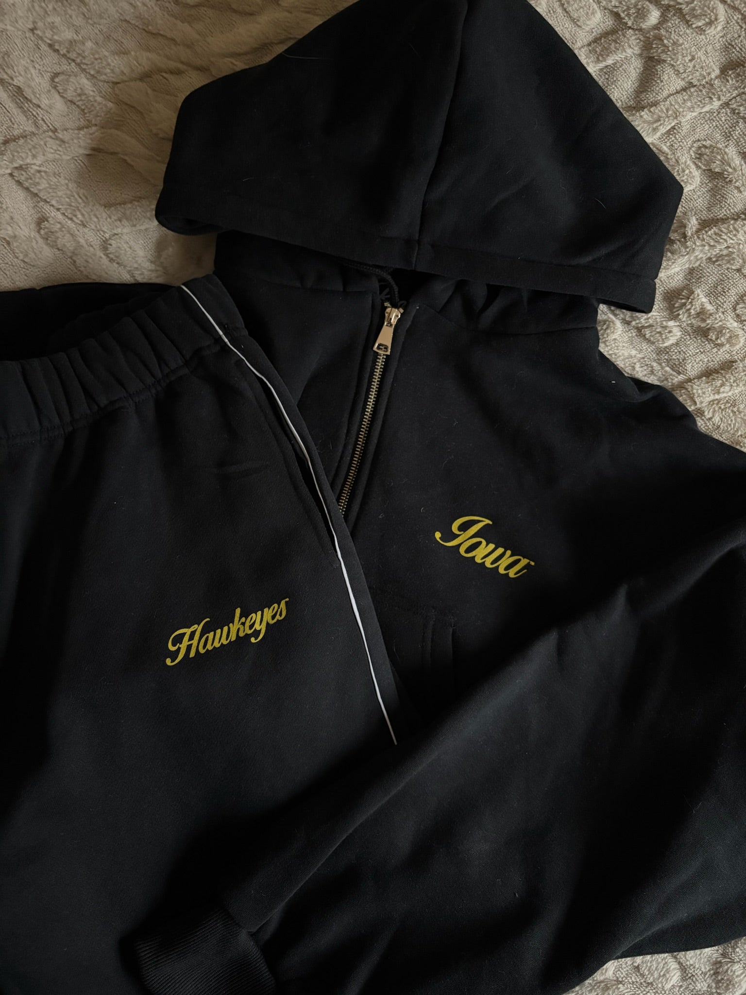 Iowa Hawkeyes Crop Full Zip