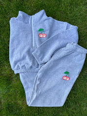 Ohio Cherries Crop Half Zip Sweatshirt - Recess Apparel LLC