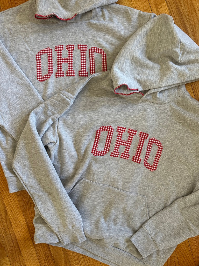 Ohio Gingham Stitched Hoodie