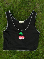 Ohio Cherries Scallop Trim Tank - Recess Apparel LLC