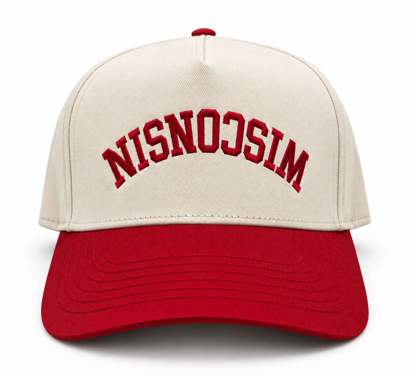 Two Tone Wisconsin Upside Down Cap