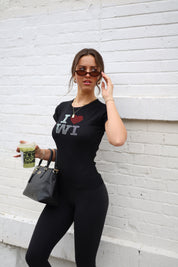 I Love WI Rhinestone Heritage Tee