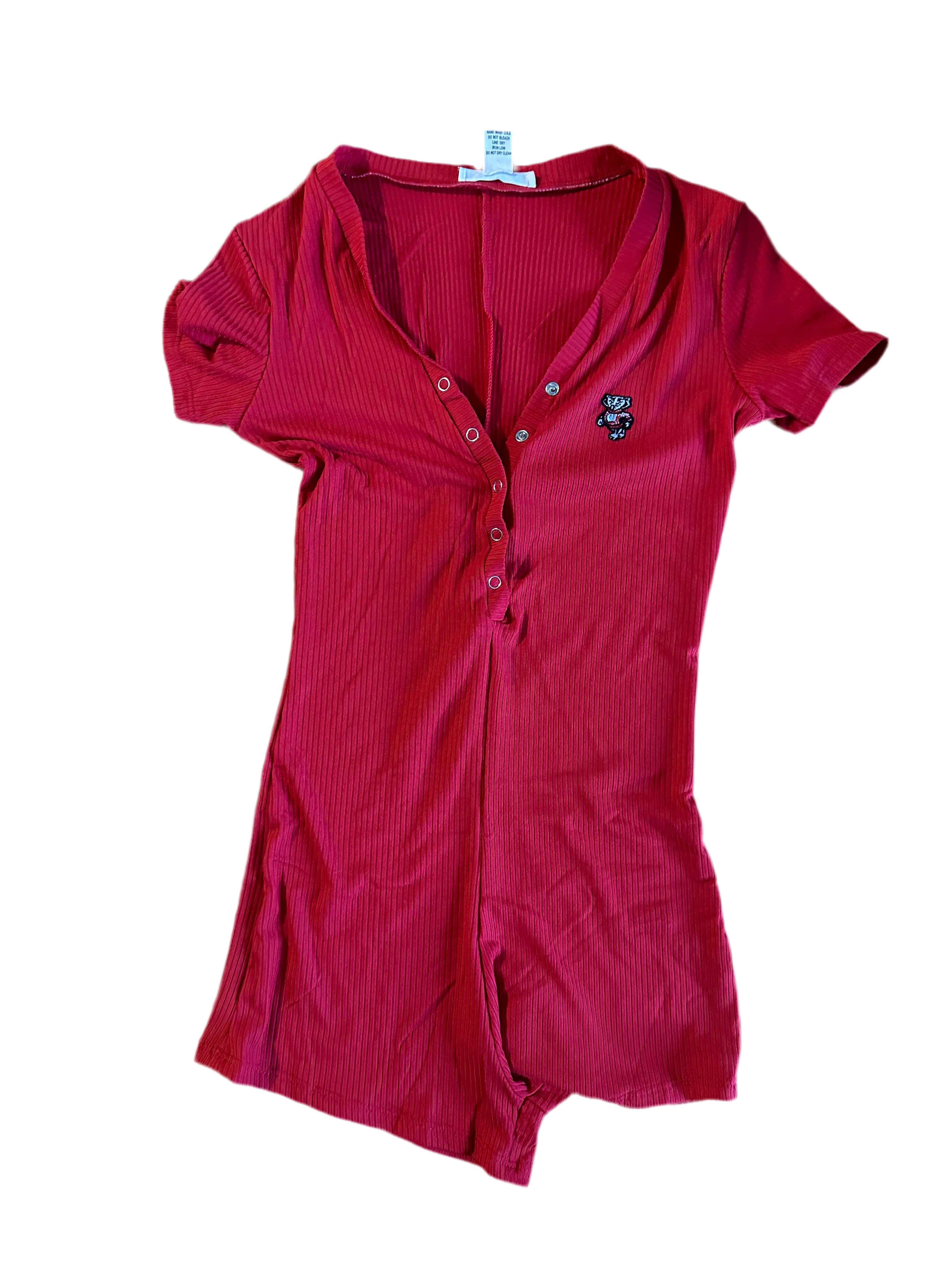 Bucky Patch Button Romper