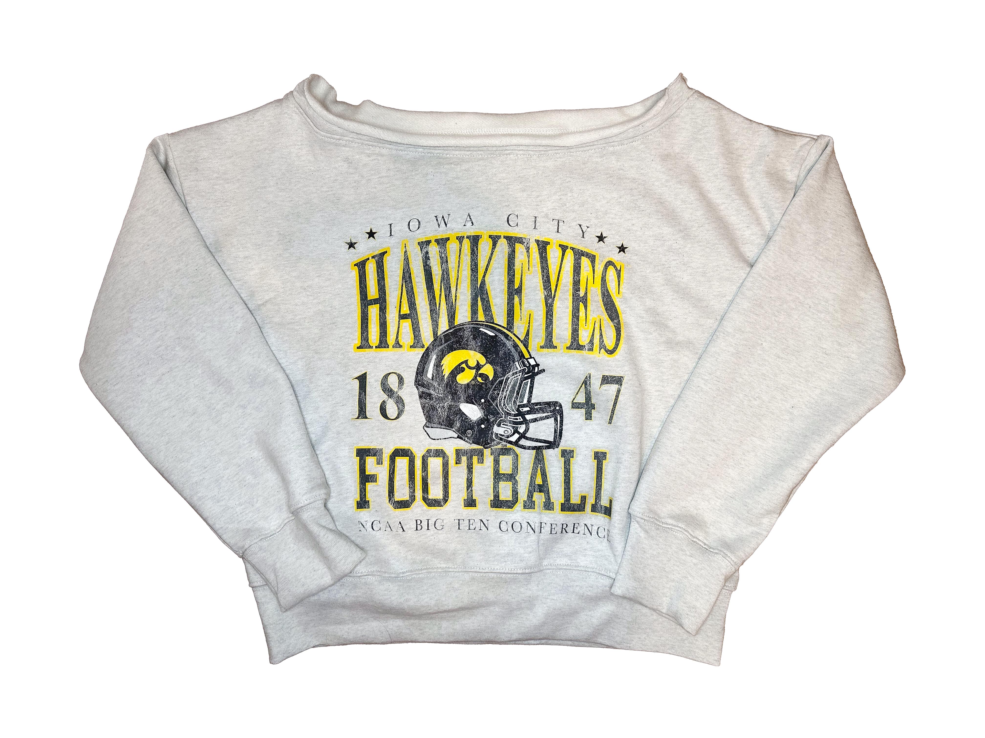 Iowa Football Off Shoulder Crew