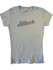 Illinois Script Rhinestone Heritage Tee