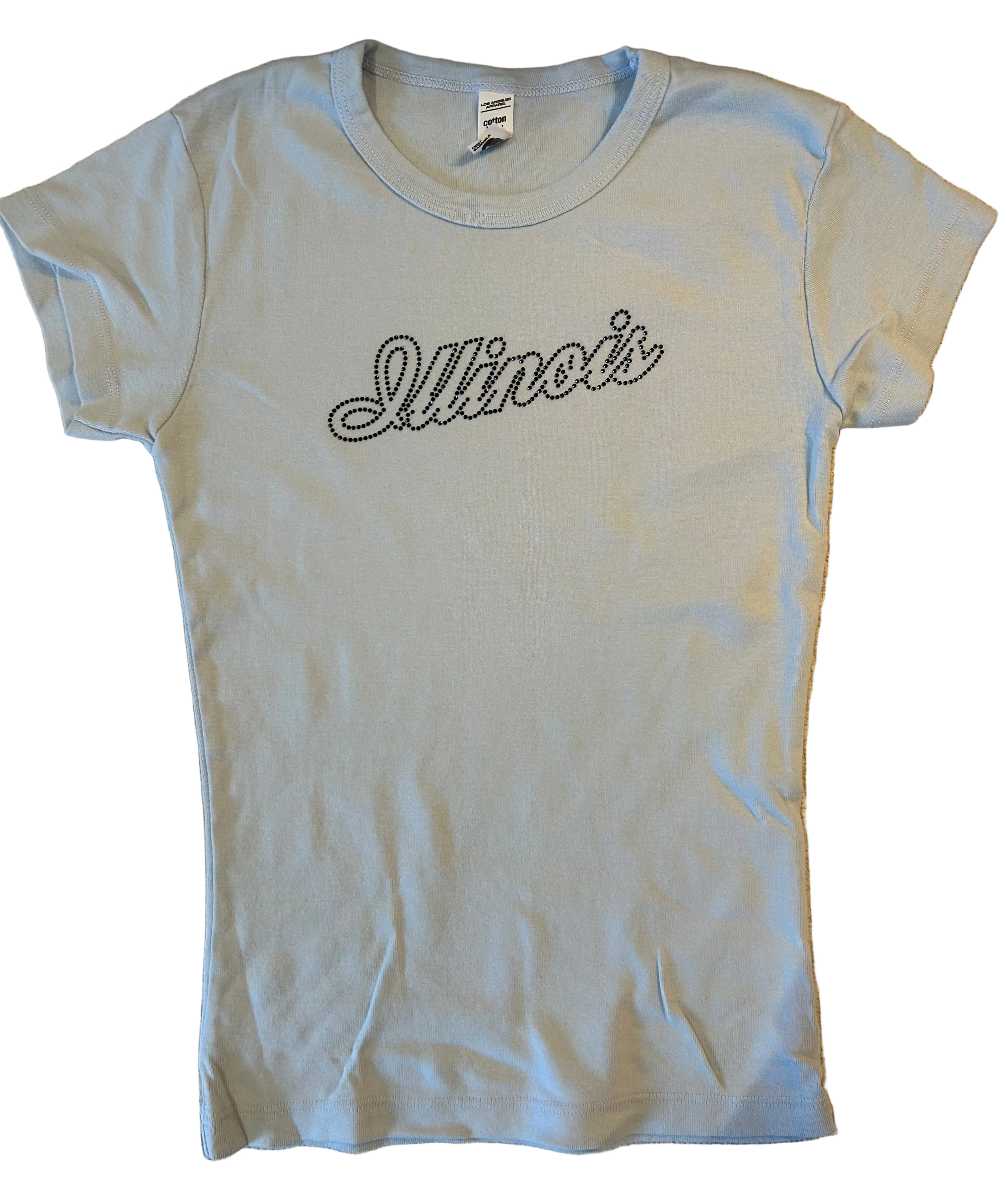 Illinois Script Rhinestone Heritage Tee
