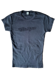 Michigan Script Rhinestone Heritage Tee
