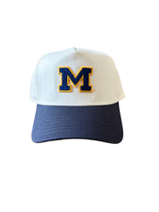 M Chenille Two Tone Cap