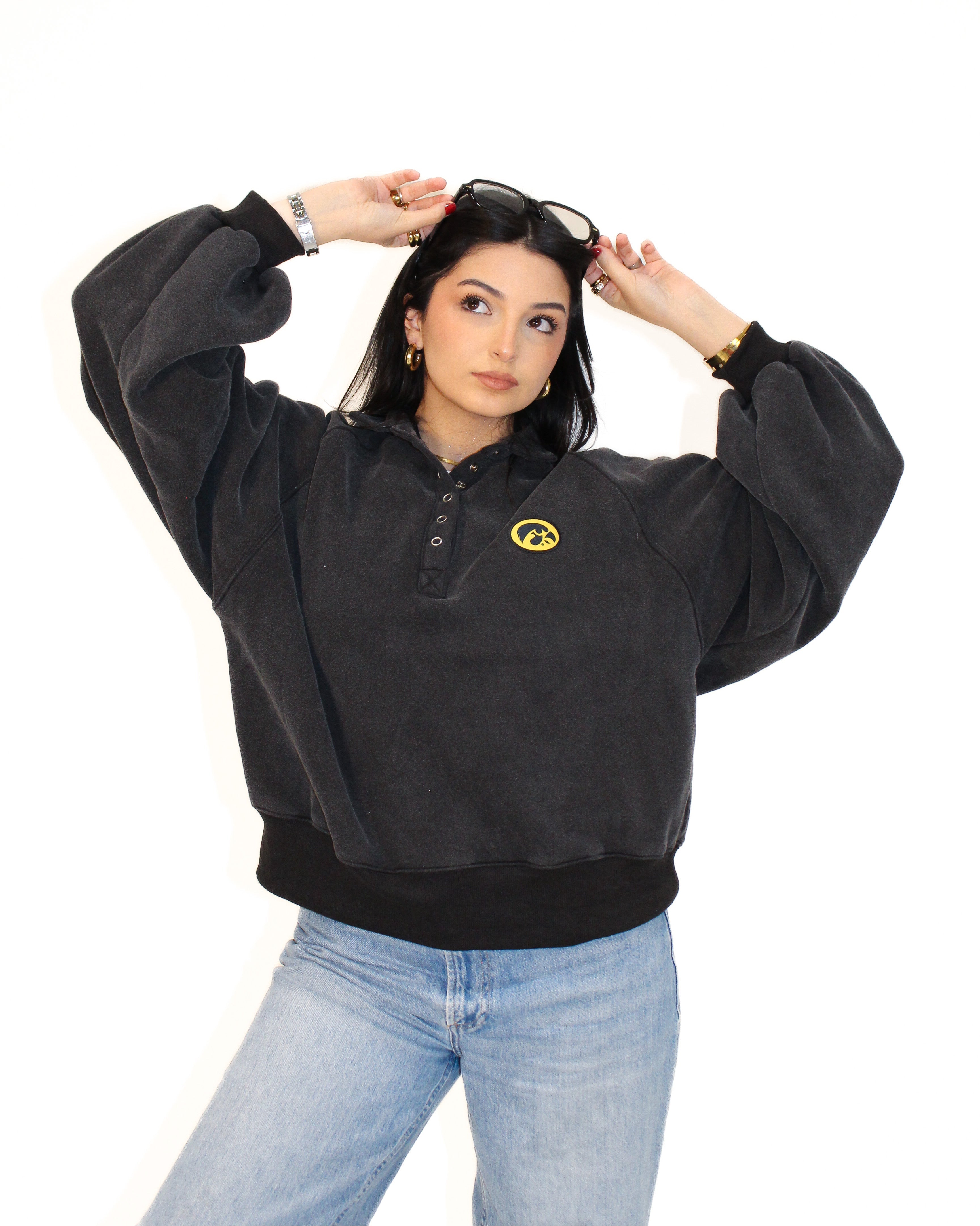 Iowa Snap Button Sweatshirt