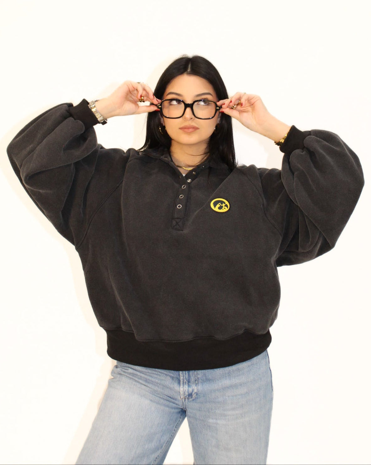 Iowa Snap Button Sweatshirt