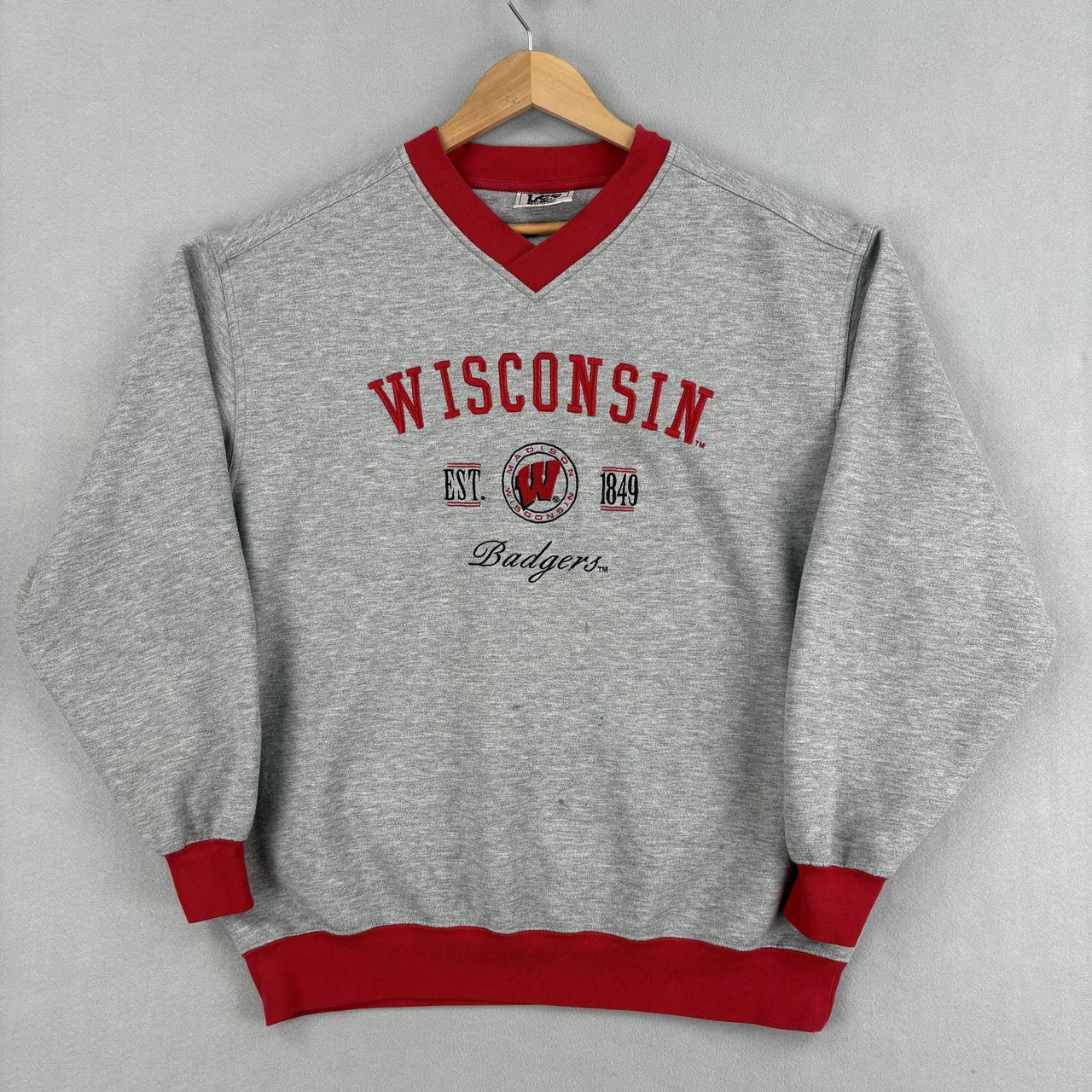Vintage Wisconsin V Neck Sweatshirt