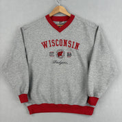 Vintage Wisconsin V Neck Sweatshirt