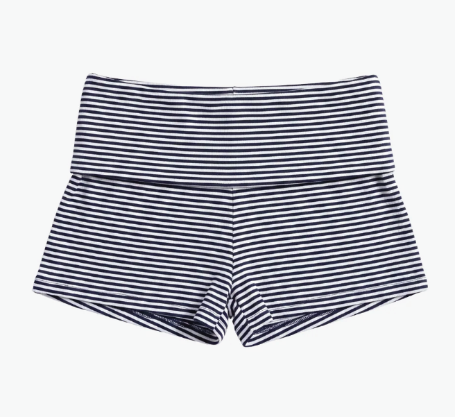 Stripe Foldover Mini Shorts