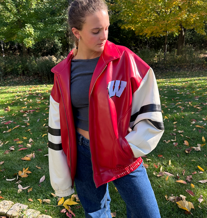 Vintage Wisco Faux Leather Bomber