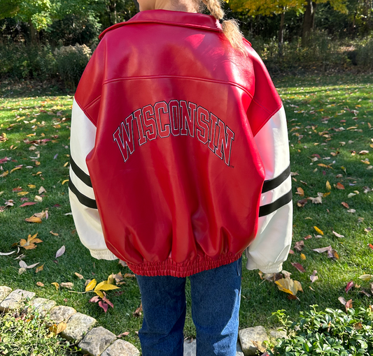 Vintage Wisco Faux Leather Bomber