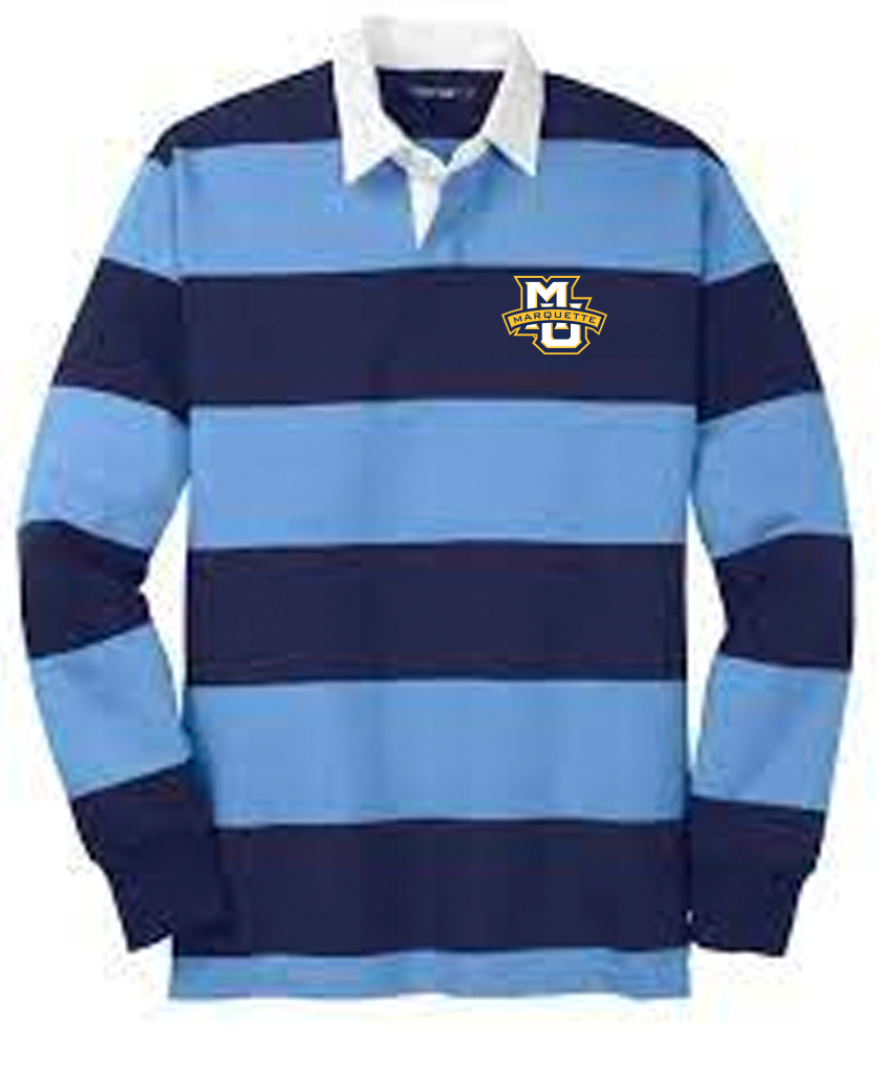 Marquette Striped Rugby Polo