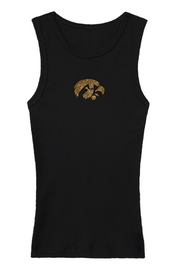 Hawkeyes Rhinestone Gym Tank