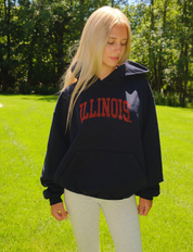 Illinois Rhinestone Hoodie