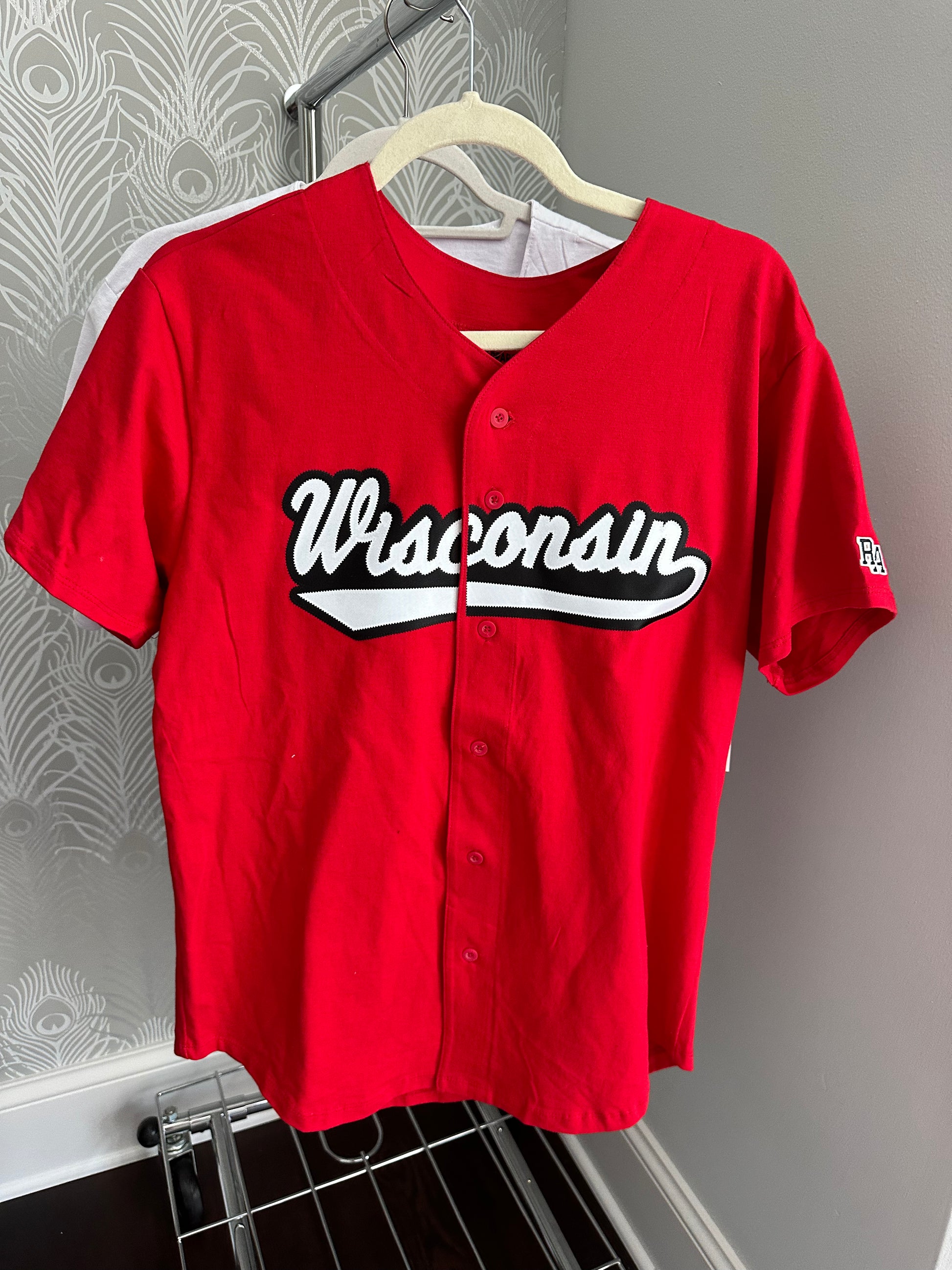 Wisconsin top baseball jersey
