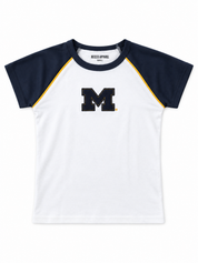 Michigan Applique Baseball Tee