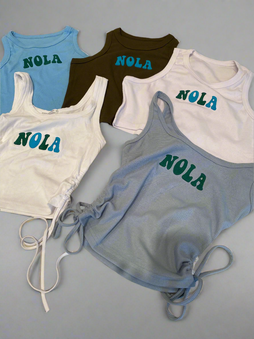 Nola Sinched Tie Tank - Recess Apparel LLC