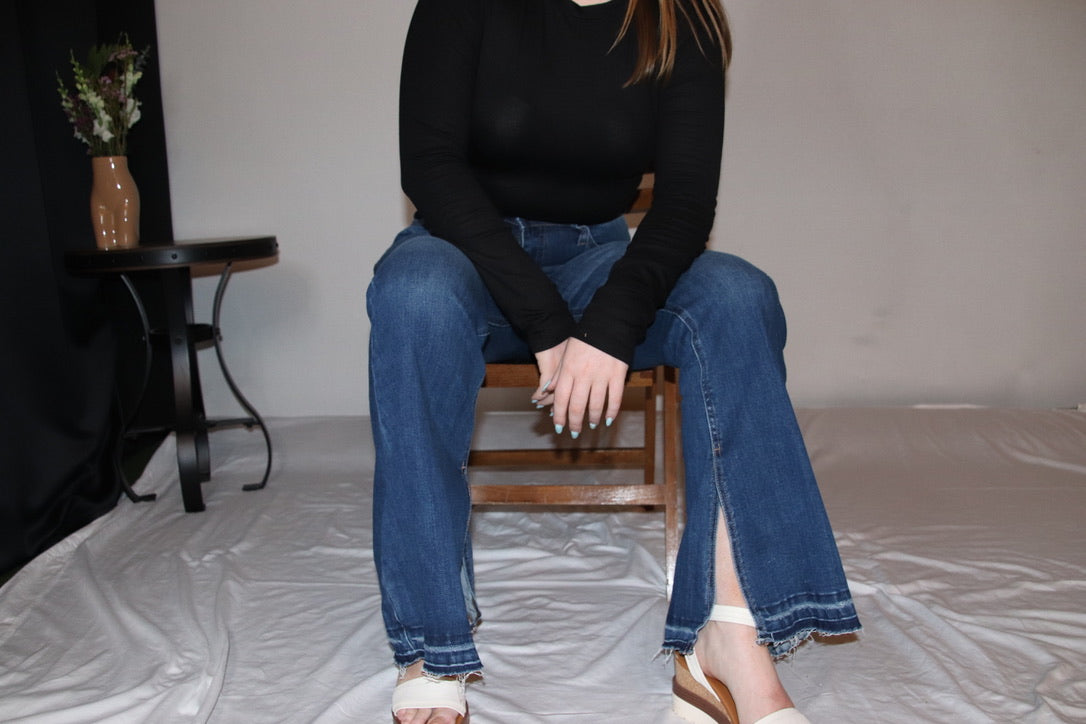 Charlotte Split Jeans - Recess Apparel LLC
