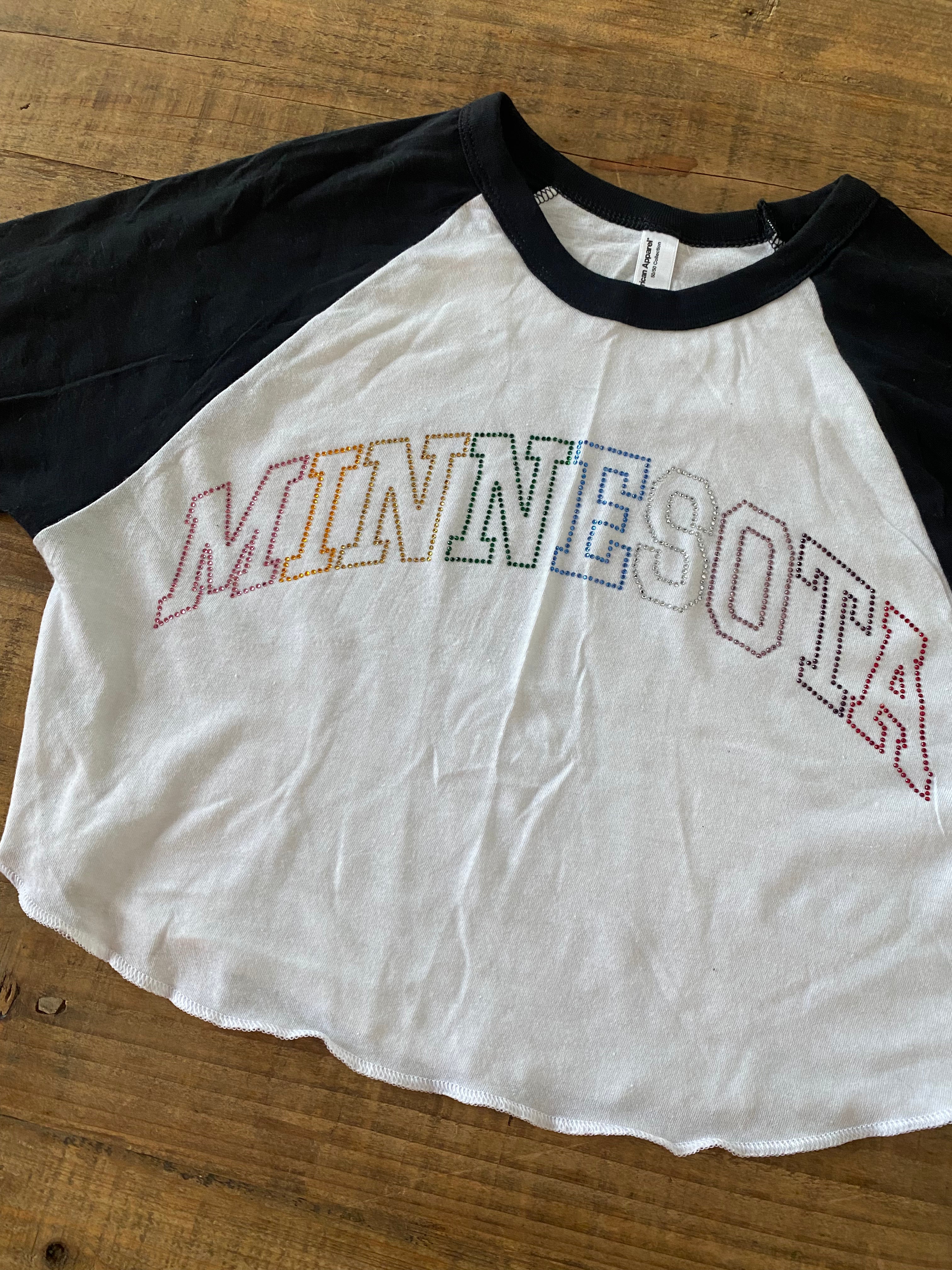 Minnesota Rhinestones Dugout Tee - Recess Apparel LLC