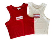 Wisconsin Name Plate High Neck Ribbed Tank
