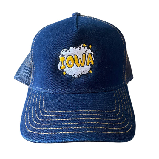 Iowa Burst Denim Trucker Hat