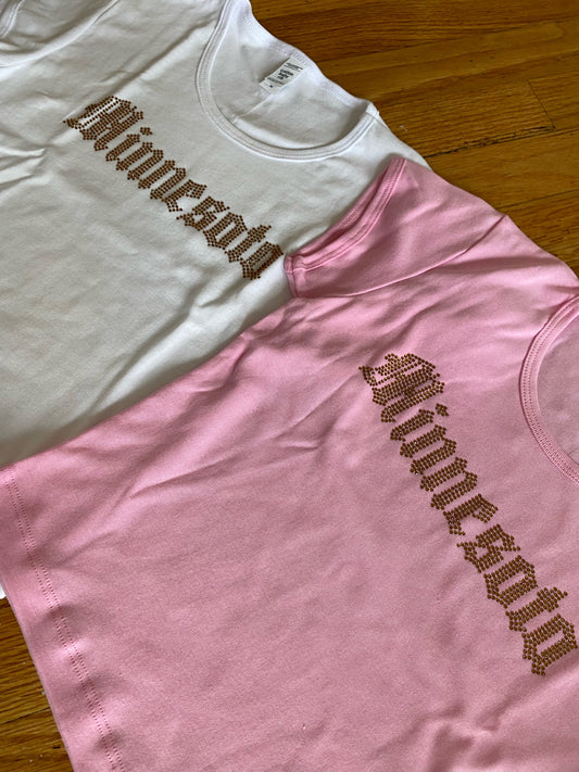 Minnesota Rhinestones Baby Tee