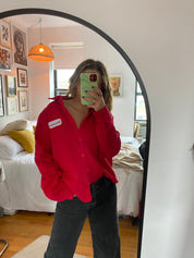 Wisconsin Name Plate Fleece Shacket