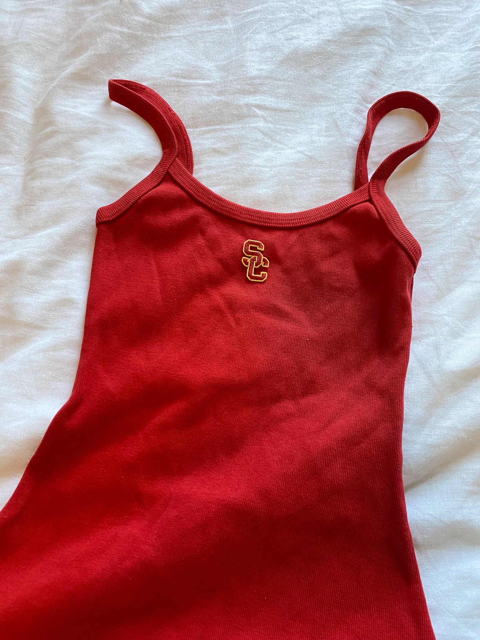 USC Patch Ribbed Dress L / Red / USC arch USC Patch Ribbed Dress L / Red / USC arch