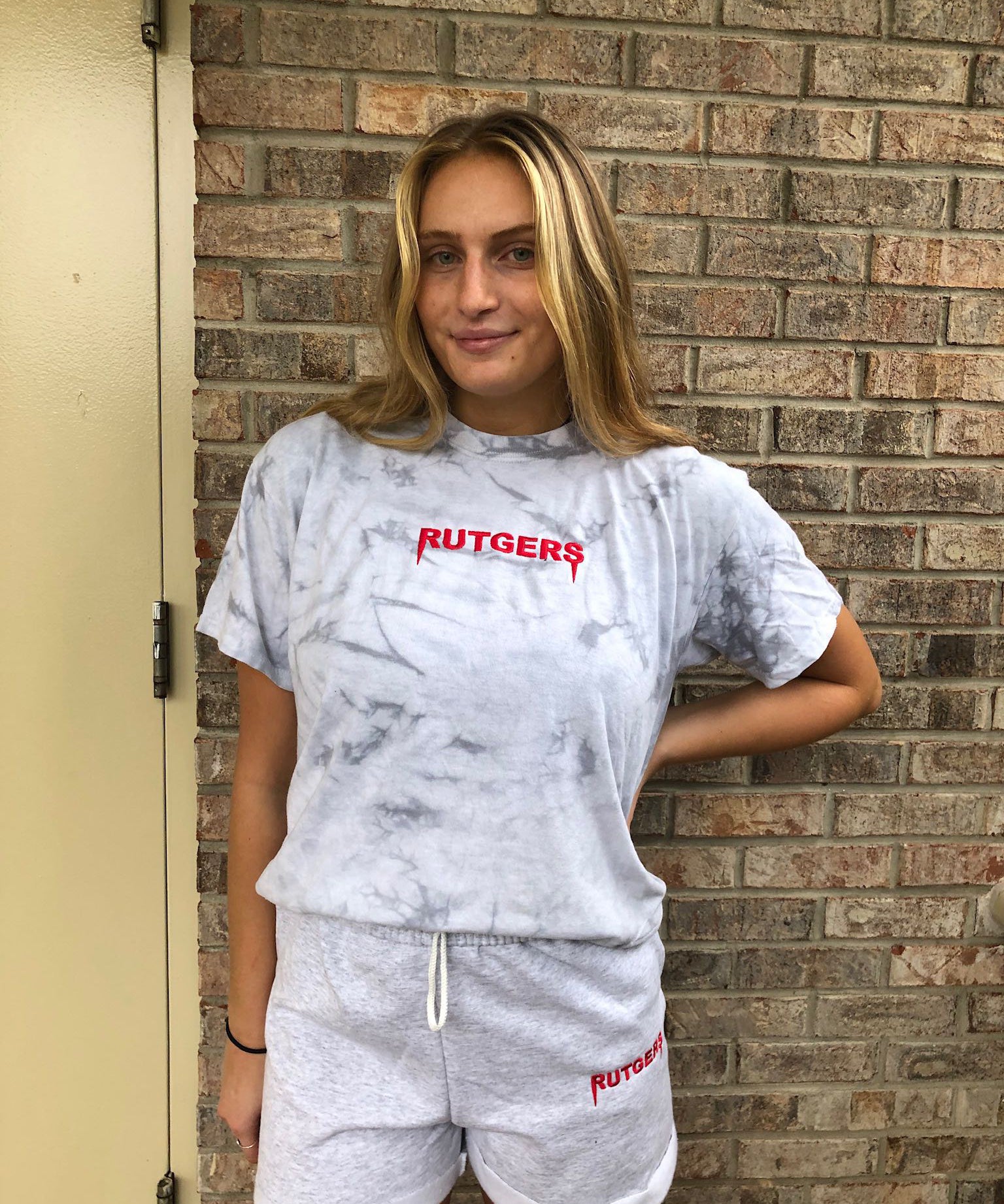 Rutgers Embroidered Sweat Shorts - Recess Apparel LLC