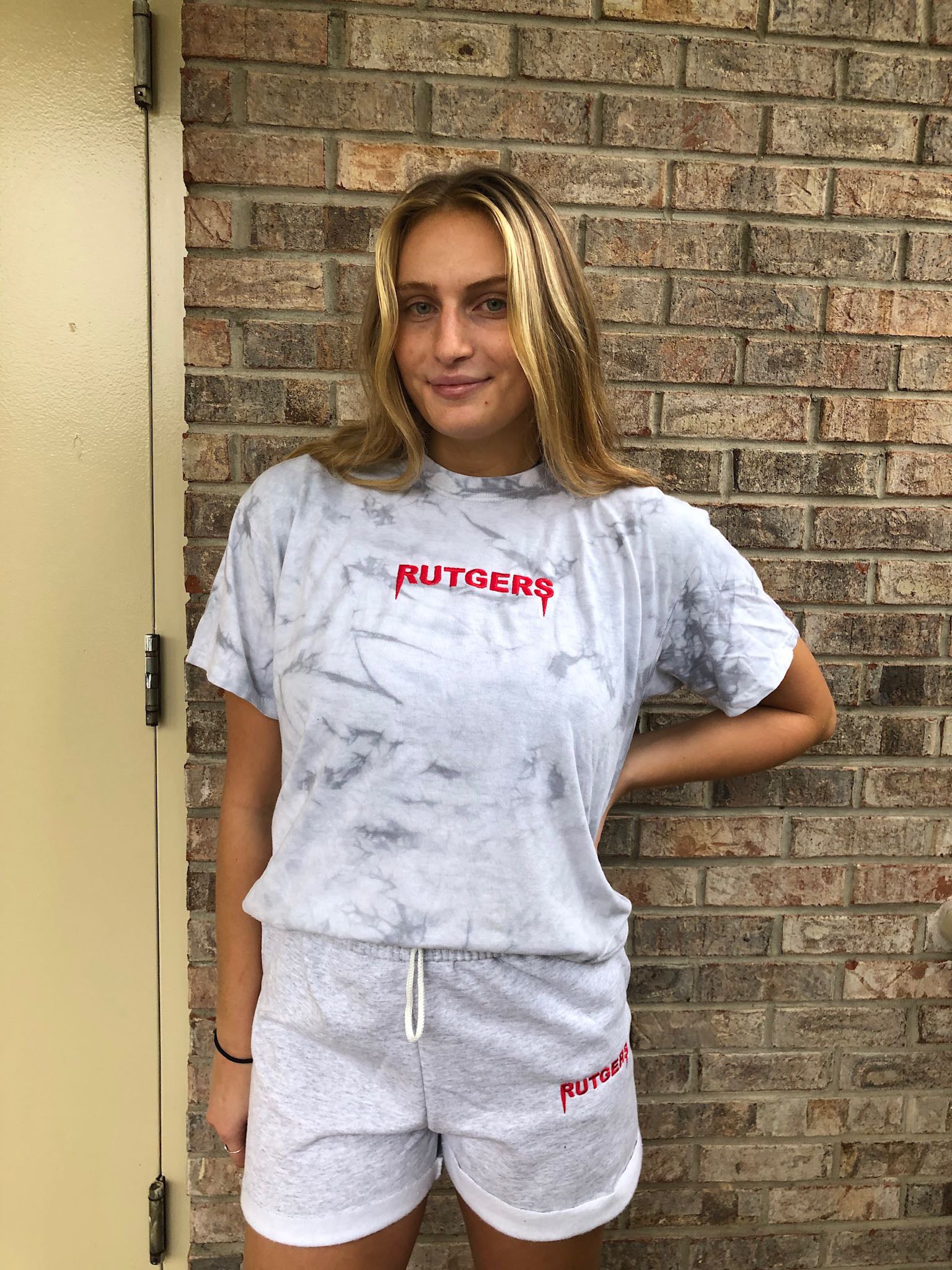 Rutgers Embroidered Sweat Shorts - Recess Apparel LLC