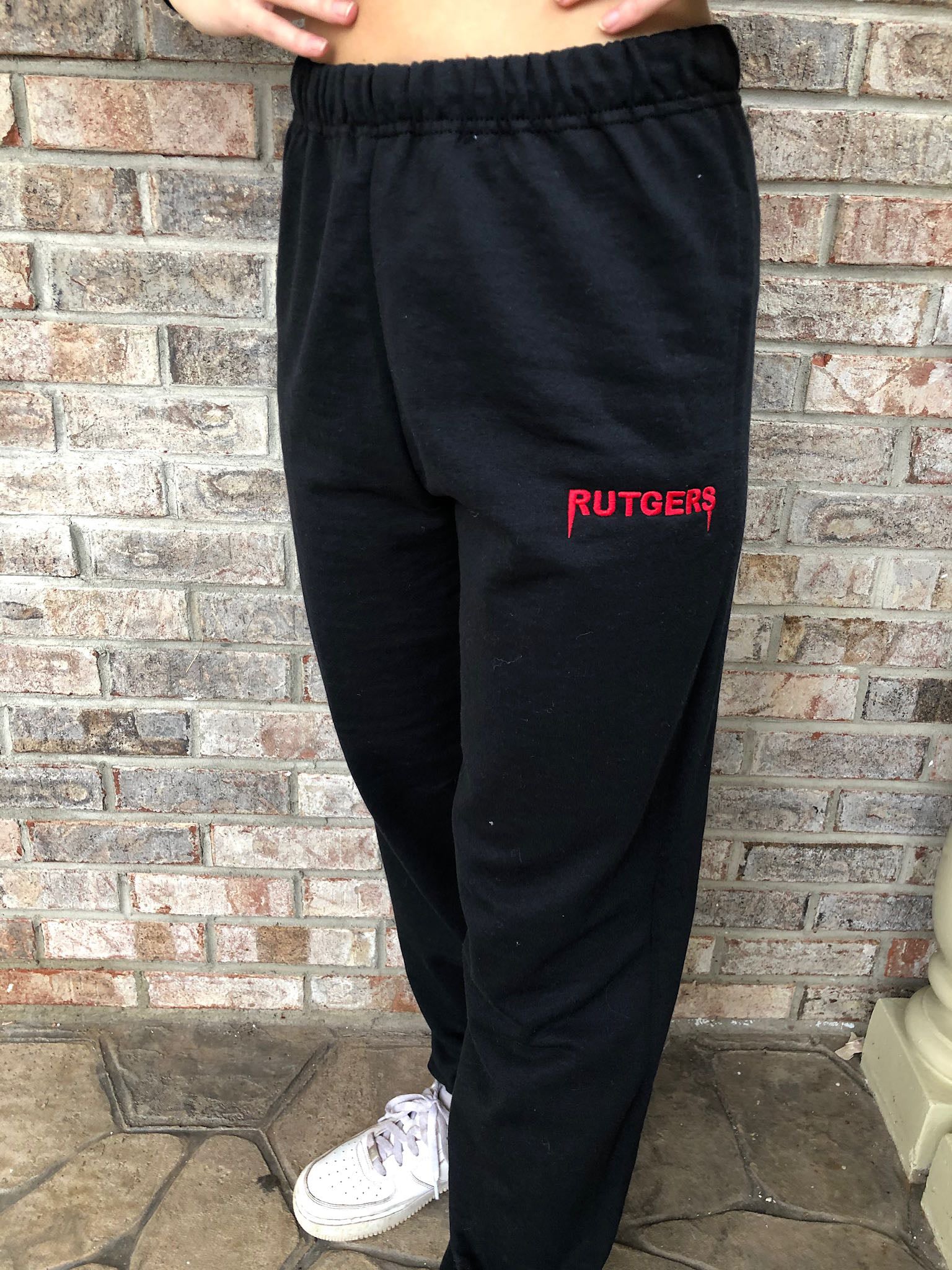 Rutgers Embroidered Sweatpants - Recess Apparel LLC