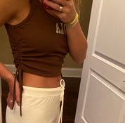 Nola Sinched Tie Tank - Recess Apparel LLC