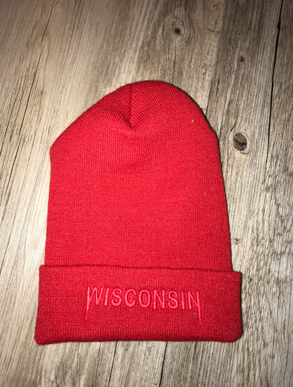 Wisconsin Kanye Embroidered Beanie - Recess Apparel LLC