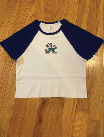 Notre Dame Patch Baseball Tee