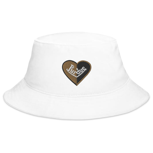 Purdue split heart bucket hat