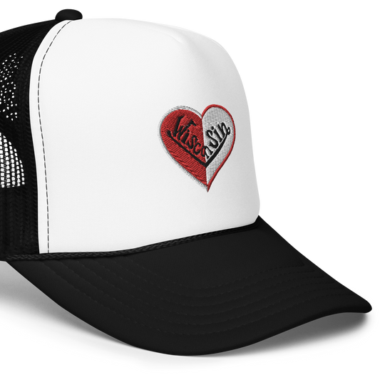 Wisconsin Split Heart Trucker Hat