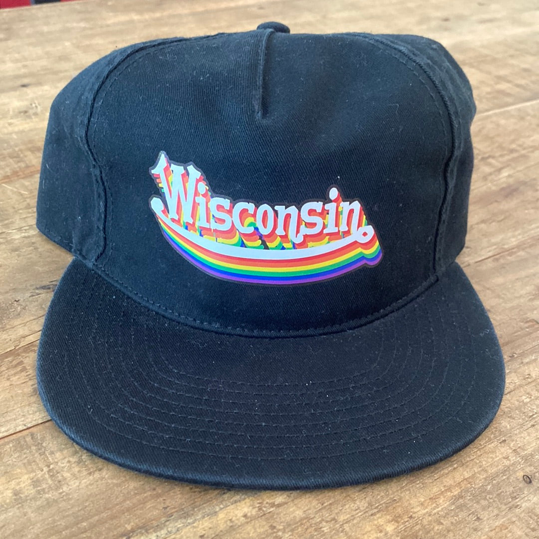 Wisconsin Rainbow Flat Bill Cap