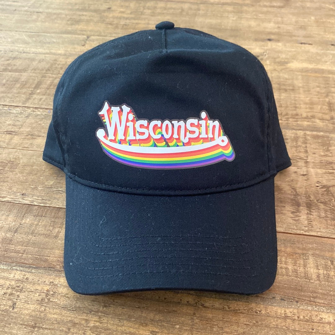Wisconsin Rainbow Baseball Cap