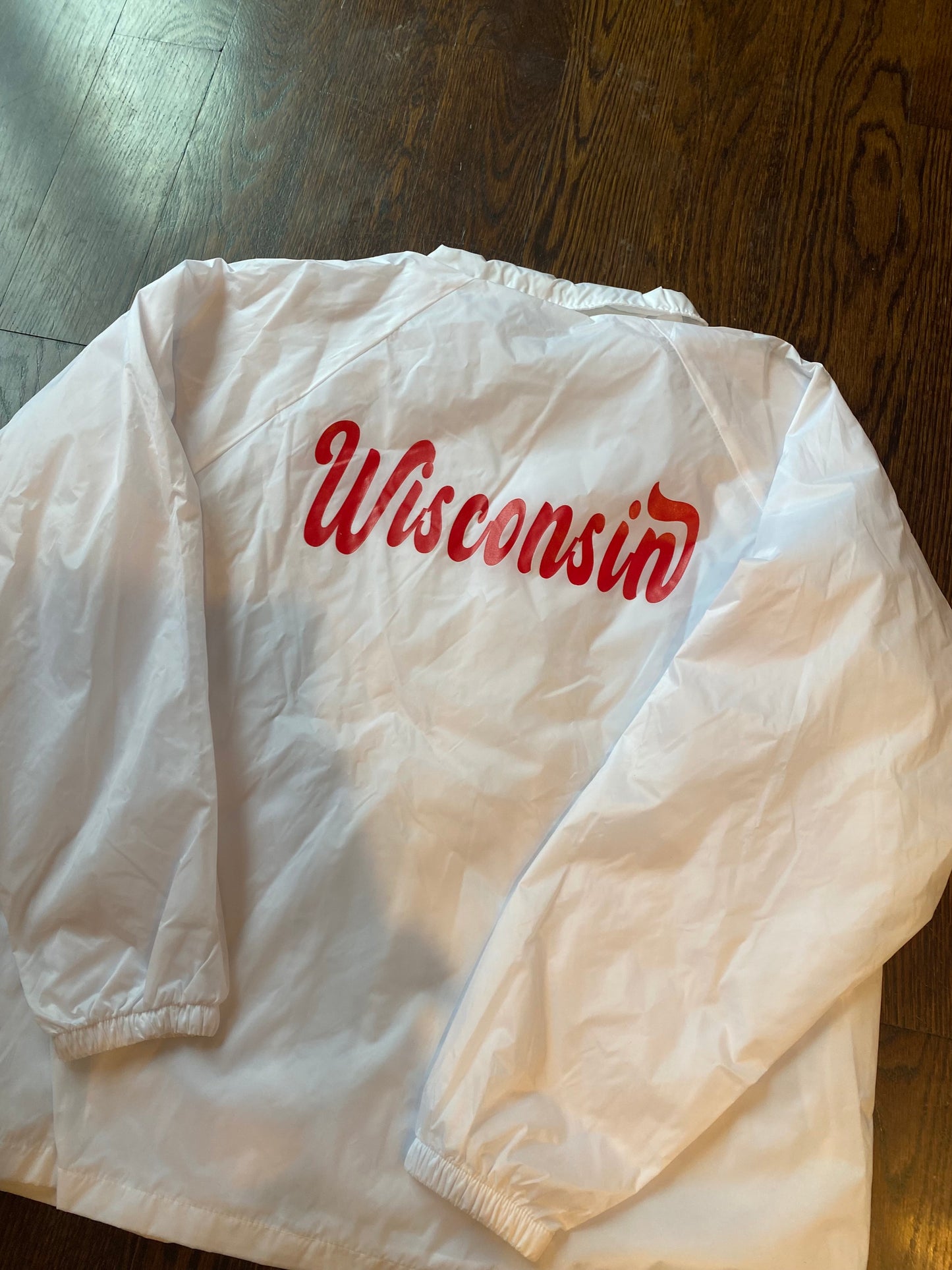 White Wisconsin Coach Jacket