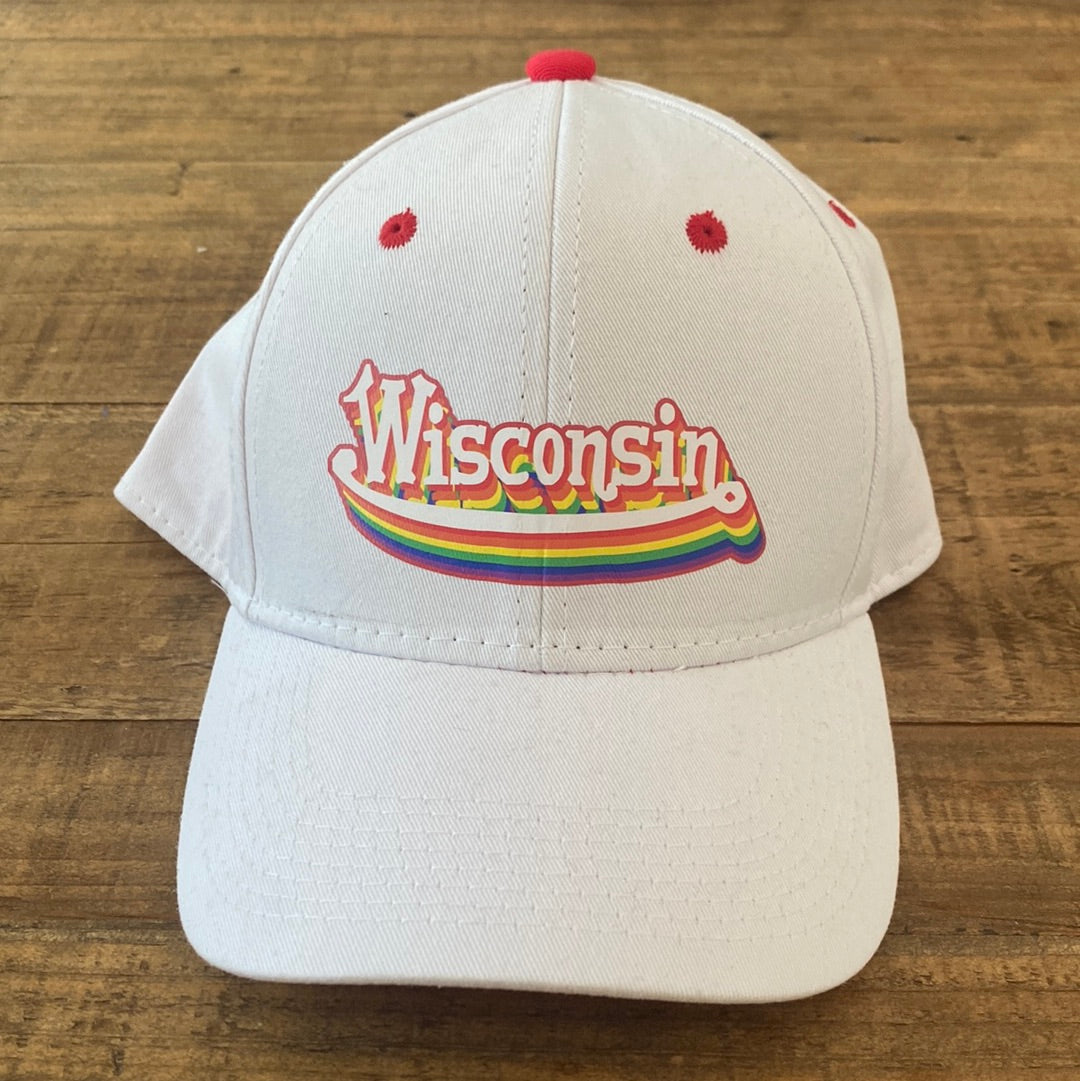 Wisconsin Rainbow Baseball Cap