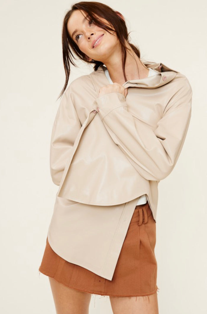 Quinn Leather Shacket