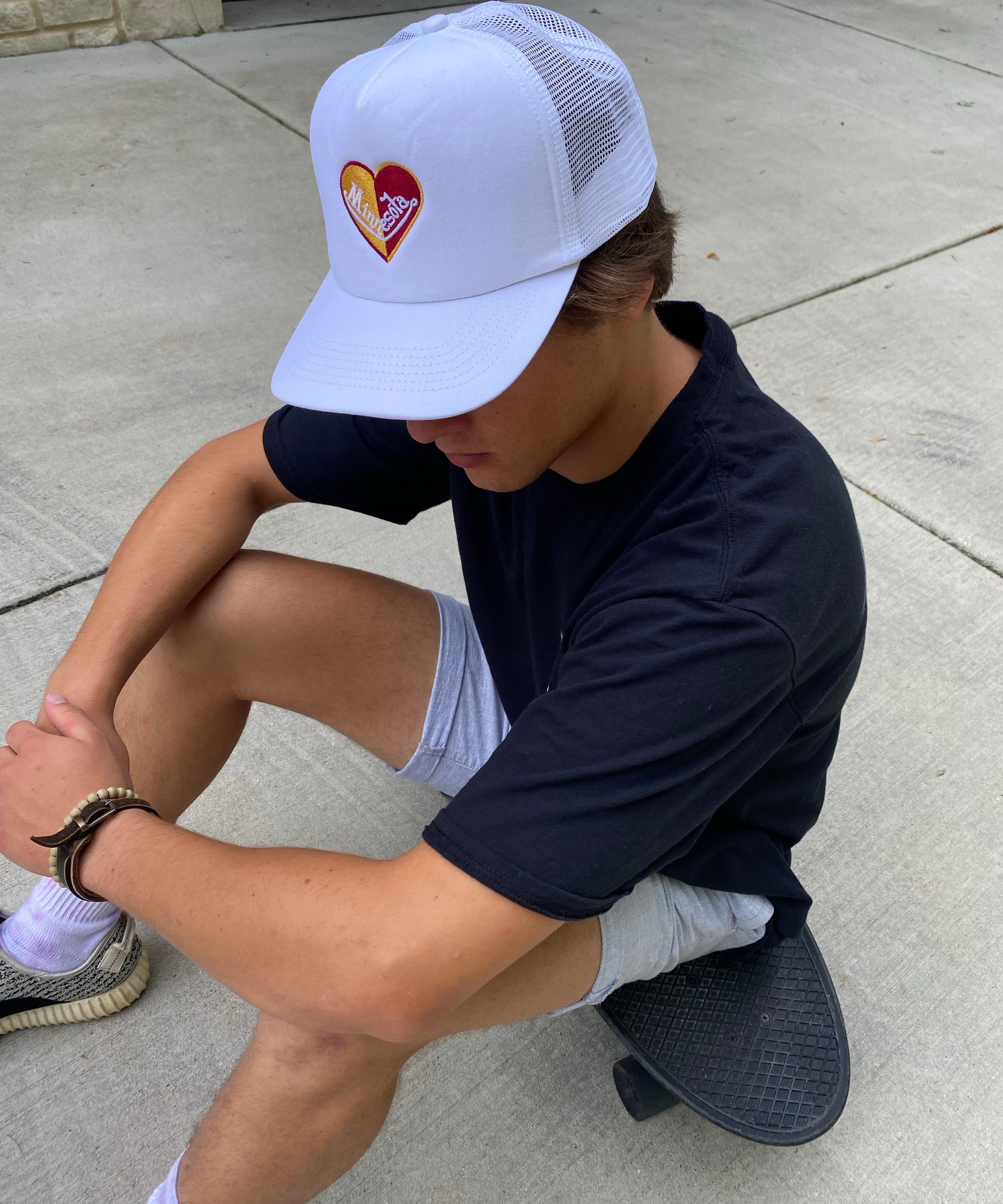 Minnesota Split Heart Trucker Hat - Recess Apparel LLC